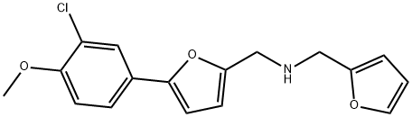 N-{[5-(3-chloro-4-methoxyphenyl)-2-furyl]methyl}-N-(2-furylmethyl)amine Struktur