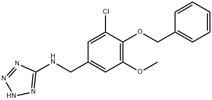 N-[4-(benzyloxy)-3-chloro-5-methoxybenzyl]-N-(2H-tetraazol-5-yl)amine Struktur