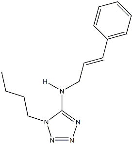 N-(1-butyl-1H-tetraazol-5-yl)-N-cinnamylamine Struktur