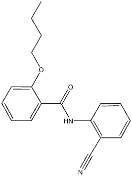 2-butoxy-N-(2-cyanophenyl)benzamide Struktur