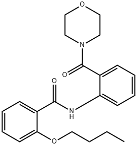 2-butoxy-N-[2-(4-morpholinylcarbonyl)phenyl]benzamide Struktur