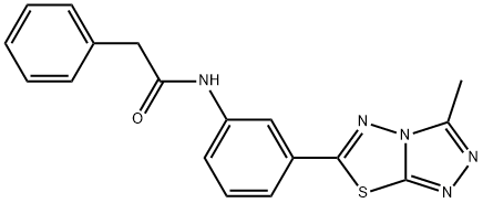 N-[3-(3-methyl[1,2,4]triazolo[3,4-b][1,3,4]thiadiazol-6-yl)phenyl]-2-phenylacetamide Struktur