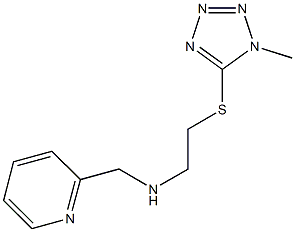 2-[(1-methyl-1H-tetraazol-5-yl)sulfanyl]-N-(2-pyridinylmethyl)ethanamine Struktur