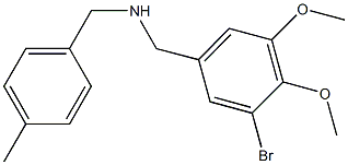 N-(3-bromo-4,5-dimethoxybenzyl)-N-(4-methylbenzyl)amine Struktur