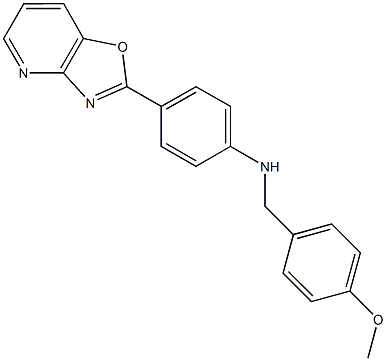 N-(4-methoxybenzyl)-N-(4-[1,3]oxazolo[4,5-b]pyridin-2-ylphenyl)amine Struktur