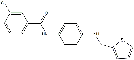 3-chloro-N-{4-[(2-thienylmethyl)amino]phenyl}benzamide Struktur