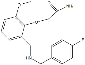 2-(2-{[(4-fluorobenzyl)amino]methyl}-6-methoxyphenoxy)acetamide Struktur