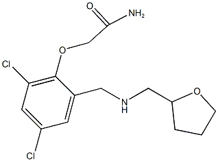 2-(2,4-dichloro-6-{[(tetrahydro-2-furanylmethyl)amino]methyl}phenoxy)acetamide Struktur