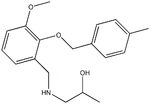 1-({3-methoxy-2-[(4-methylbenzyl)oxy]benzyl}amino)-2-propanol Struktur