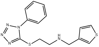 2-[(1-phenyl-1H-tetraazol-5-yl)sulfanyl]-N-(3-thienylmethyl)ethanamine Struktur