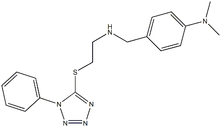 N-[4-(dimethylamino)benzyl]-N-{2-[(1-phenyl-1H-tetraazol-5-yl)sulfanyl]ethyl}amine Struktur