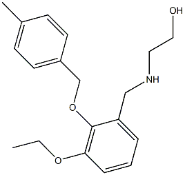 2-({3-ethoxy-2-[(4-methylbenzyl)oxy]benzyl}amino)ethanol Struktur