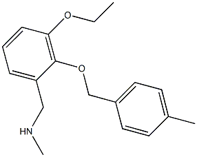 N-{3-ethoxy-2-[(4-methylbenzyl)oxy]benzyl}-N-methylamine Struktur