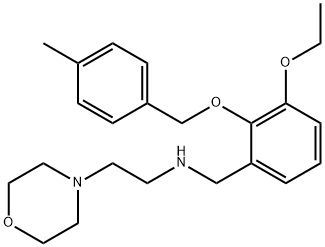 N-{3-ethoxy-2-[(4-methylbenzyl)oxy]benzyl}-N-[2-(4-morpholinyl)ethyl]amine Struktur