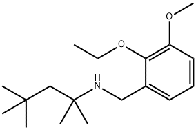 N-(2-ethoxy-3-methoxybenzyl)-N-(1,1,3,3-tetramethylbutyl)amine Struktur