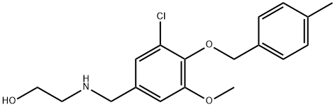 2-({3-chloro-5-methoxy-4-[(4-methylbenzyl)oxy]benzyl}amino)ethanol Struktur