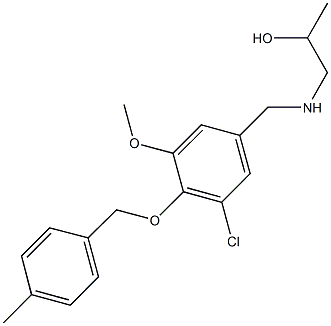 1-({3-chloro-5-methoxy-4-[(4-methylbenzyl)oxy]benzyl}amino)-2-propanol Struktur