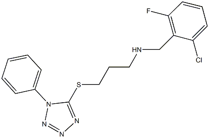 N-(2-chloro-6-fluorobenzyl)-N-{3-[(1-phenyl-1H-tetraazol-5-yl)sulfanyl]propyl}amine Struktur