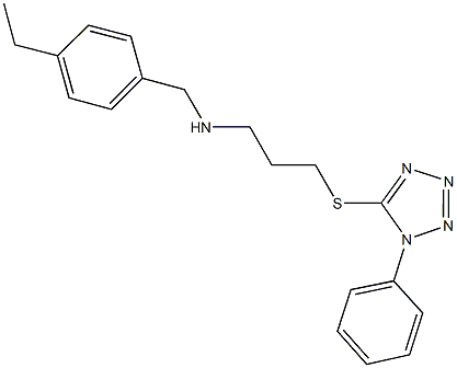 N-(4-ethylbenzyl)-N-{3-[(1-phenyl-1H-tetraazol-5-yl)sulfanyl]propyl}amine Struktur