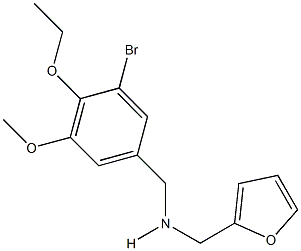 N-(3-bromo-4-ethoxy-5-methoxybenzyl)-N-(2-furylmethyl)amine Struktur