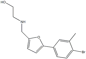 2-({[5-(4-bromo-3-methylphenyl)-2-furyl]methyl}amino)ethanol Struktur