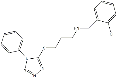 N-(2-chlorobenzyl)-N-{3-[(1-phenyl-1H-tetraazol-5-yl)sulfanyl]propyl}amine Struktur