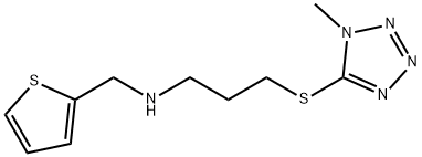 3-[(1-methyl-1H-tetraazol-5-yl)sulfanyl]-N-(2-thienylmethyl)-1-propanamine Struktur