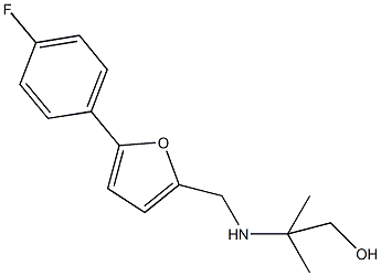 2-({[5-(4-fluorophenyl)-2-furyl]methyl}amino)-2-methyl-1-propanol Struktur