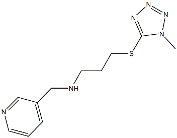 3-[(1-methyl-1H-tetraazol-5-yl)sulfanyl]-N-(3-pyridinylmethyl)-1-propanamine Struktur