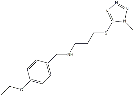 N-(4-ethoxybenzyl)-N-{3-[(1-methyl-1H-tetraazol-5-yl)sulfanyl]propyl}amine Struktur