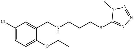 N-(5-chloro-2-ethoxybenzyl)-N-{3-[(1-methyl-1H-tetraazol-5-yl)sulfanyl]propyl}amine Struktur