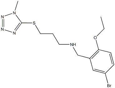 N-(5-bromo-2-ethoxybenzyl)-N-{3-[(1-methyl-1H-tetraazol-5-yl)sulfanyl]propyl}amine Struktur