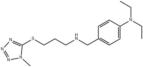 N-[4-(diethylamino)benzyl]-N-{3-[(1-methyl-1H-tetraazol-5-yl)sulfanyl]propyl}amine Struktur