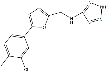 N-{[5-(3-chloro-4-methylphenyl)-2-furyl]methyl}-N-(2H-tetraazol-5-yl)amine Struktur