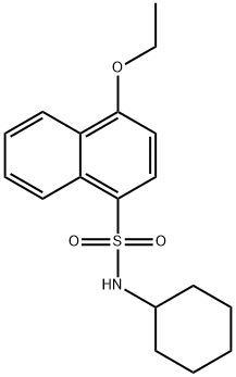 N-cyclohexyl-4-ethoxy-1-naphthalenesulfonamide Struktur