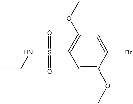 4-bromo-N-ethyl-2,5-dimethoxybenzenesulfonamide Struktur