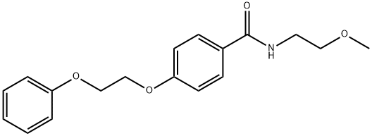 N-(2-methoxyethyl)-4-(2-phenoxyethoxy)benzamide Struktur