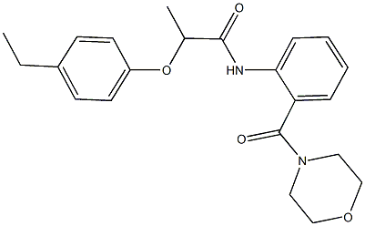 2-(4-ethylphenoxy)-N-[2-(4-morpholinylcarbonyl)phenyl]propanamide Struktur