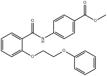 methyl 4-{[2-(2-phenoxyethoxy)benzoyl]amino}benzoate Struktur