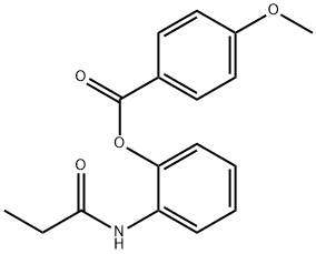 2-(propionylamino)phenyl 4-methoxybenzoate Struktur