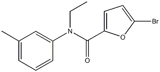 5-bromo-N-ethyl-N-(3-methylphenyl)-2-furamide Struktur