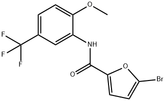 5-bromo-N-[2-methoxy-5-(trifluoromethyl)phenyl]-2-furamide Struktur