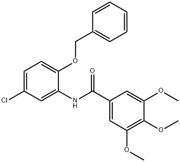 N-[2-(benzyloxy)-5-chlorophenyl]-3,4,5-trimethoxybenzamide Struktur