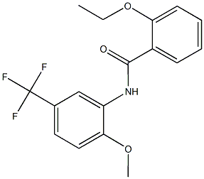 2-ethoxy-N-[2-methoxy-5-(trifluoromethyl)phenyl]benzamide Struktur