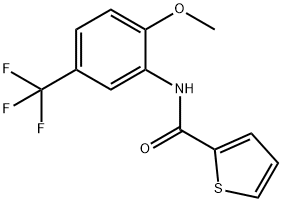 N-[2-methoxy-5-(trifluoromethyl)phenyl]-2-thiophenecarboxamide Struktur