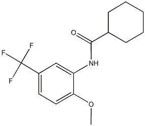 N-[2-methoxy-5-(trifluoromethyl)phenyl]cyclohexanecarboxamide Struktur