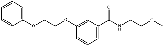 N-(2-methoxyethyl)-3-(2-phenoxyethoxy)benzamide Struktur