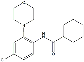 N-[4-chloro-2-(4-morpholinyl)phenyl]cyclohexanecarboxamide Struktur