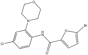 5-bromo-N-[4-chloro-2-(4-morpholinyl)phenyl]-2-furamide Struktur