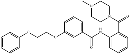 N-{2-[(4-methyl-1-piperazinyl)carbonyl]phenyl}-3-(2-phenoxyethoxy)benzamide Struktur